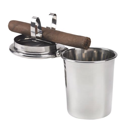 Portable Car Ashtray – Fits Cup Holders, For Cars, Campers, Boats, Garages – Black Plastic