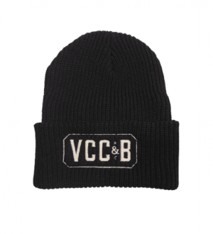 VCC&B Linear Outline Toque - Black - Village Cigar Company & Barbershop