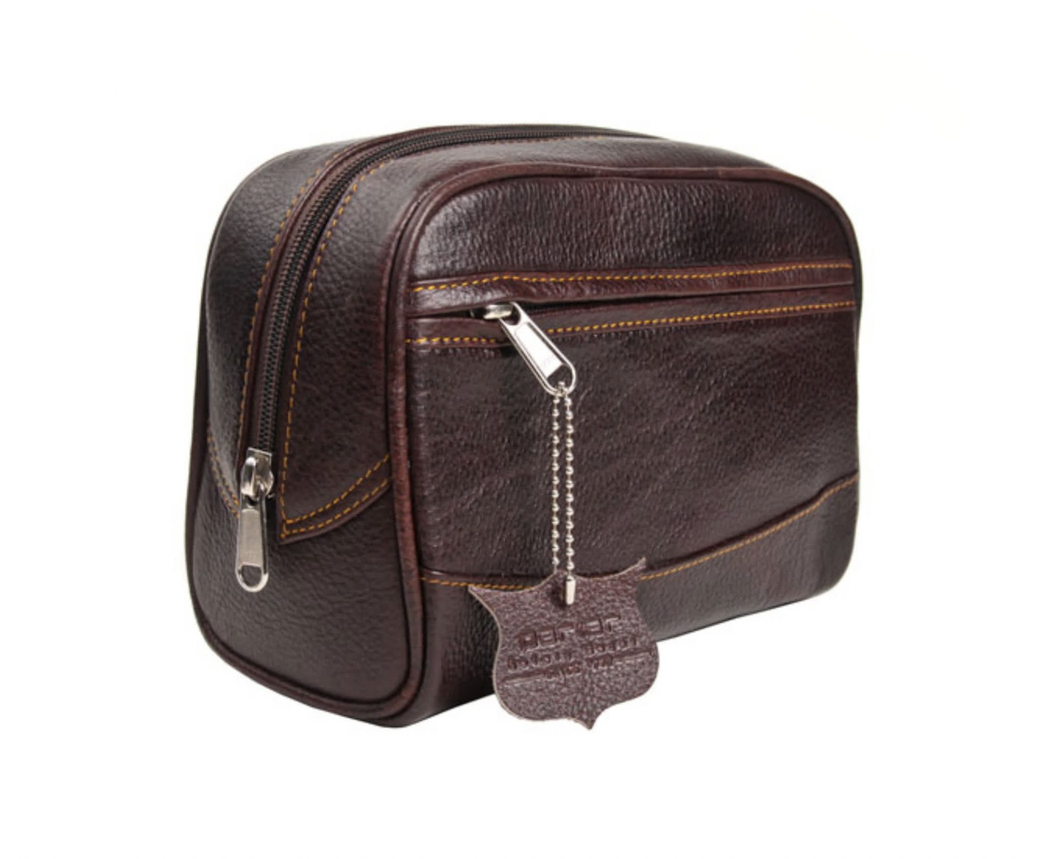 Parker Brown Leather Toiletry Bag Village Cigar Company &